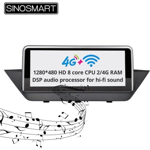 Sinosmart Android 8.1 IPS 2.5D screen car gps multimedia radio navigation player for BMW X1 with NBT/CIC/CCC system 2012-2015