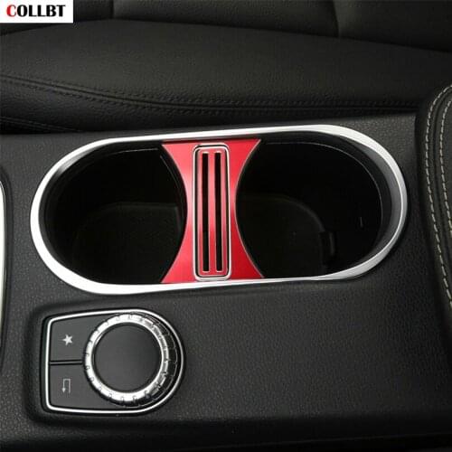 Car Styling Center Console Water Cup Holder Cover Trim For Mercedes Benz A Class W176 B Class W246 CLA C117 W117 GLA X156