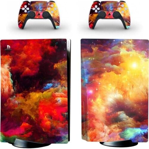 Starry Sky Style PS5 Digital Edition Skin Sticker for Playstation 5 Console & 2 Controllers Decal Vinyl Protective Skins 14