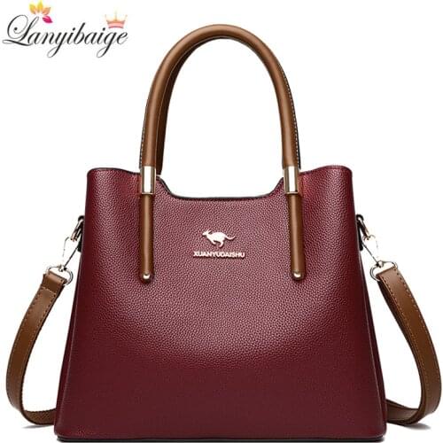 High Quality Leather Crossbody Bags for Women 2021 New Luxury Designer Handbag Casual Ladies Shoulder Bag Tote Bag Sac A Main