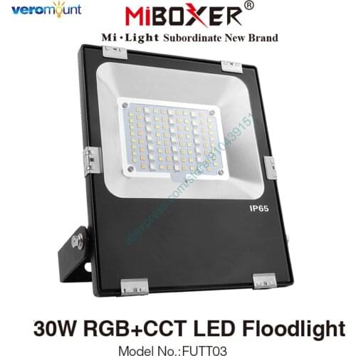 MiBoxer FUTT03 30W RGB+CCT LED Floodlight AC110V 220V IP65 Waterproof Outdoor 2.4G RF Remote WiFi APP Alexa Voice Control