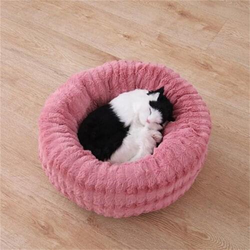 Warm Plush Dog Bed Round Pet Cushion For Small Medium Large Dogs Cat Winter Puppy Kennel Puppy Mat Pet Bed