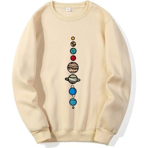 Planets Colour Hoodie 2021 Spring Autumn O-Neck Pullover Men Women Streetwear Sweatshirts Creative Tracksuit Fashion Casual Tops