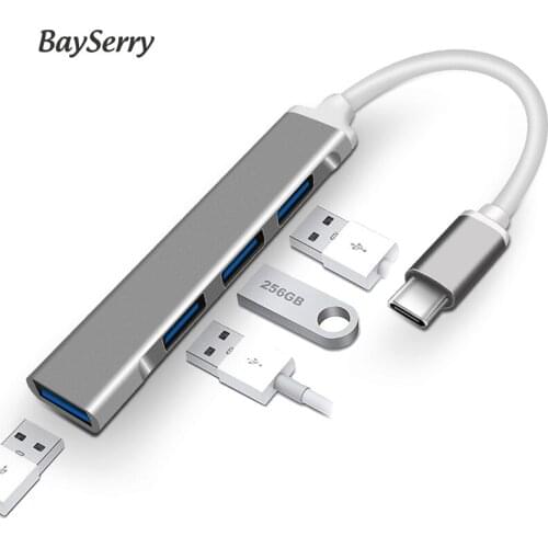USB C HUB 3.0 Type C 3.1 4 Port Multi Splitter Adapter OTG USB Hub PD Dock For Macbook Pro/Air/Lenovo PC Computer Accessories