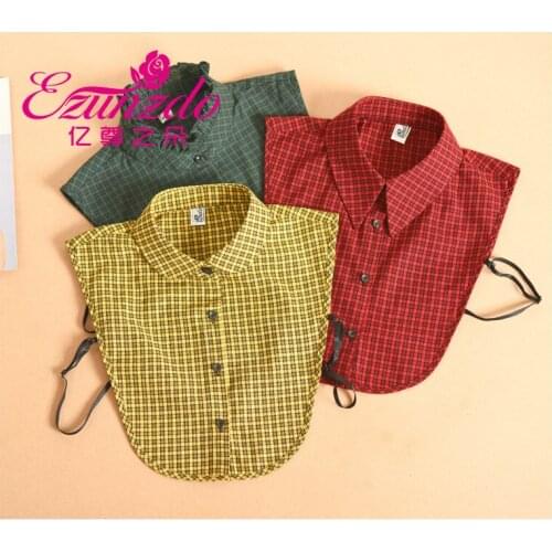 Vintage Solid Detachable ShirtSweet Doll False Fake Collar Ruffles Detachable Lapel Fake Collar Cute Doll Ruffles Lace Splicing