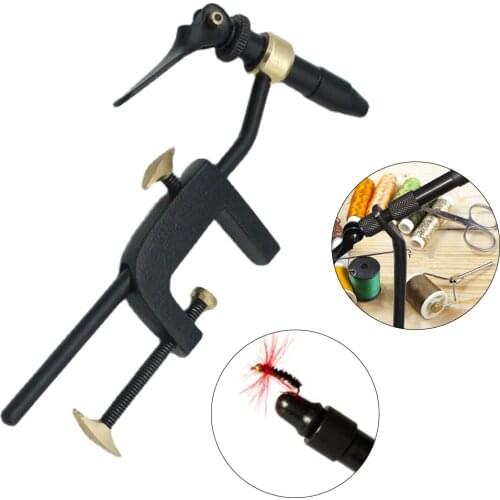 Rotary Fly Tying Vise, Practical Fly Fishing Vise with 360° Rotation and Multiple Adjustments for Teasers and Jigs