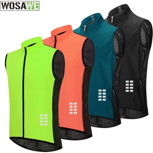 WOSAWE Cycling motorcycle Vest Keep Dry And Warm Mesh Sleeveless Bike Bicycle Undershirt Jersey Winter Cycling Clothing Gilet