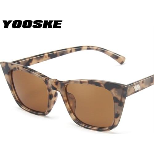 YOOSKE Brand Cat Eye Sunglasses Women Luxury Cateye Vintage Sun Glasses Female Retro Triangle Sunglass Shades