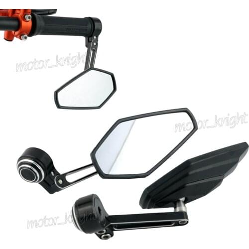 1Pair Universal Motorcycle Mirrors Rear View Handle Bar End Rearview Side Mirrors For Yamaha FZ1 FZ6 FZ6R FZ8 FZ09 FZ10 XJR1300