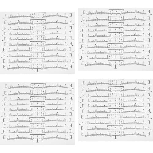 100 Pieces Disposable Eyebrow Permanent Makeup Microblading Tattoo Brows Measure Ruler Stickers