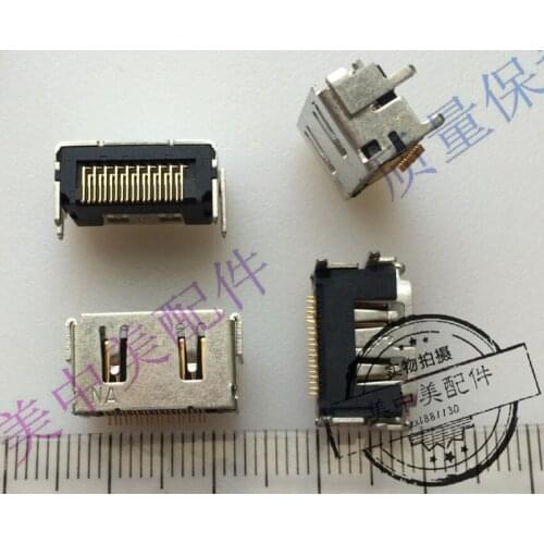3pcs) HDMI HD interface female connector 19p gold foot board connector