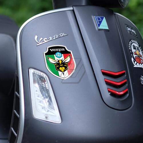 3D Resin Motorcycle Scooter Sticker for Vespa Italy Sticker LX GTS GTV Sprint 50 150 300 300ie Super Sport