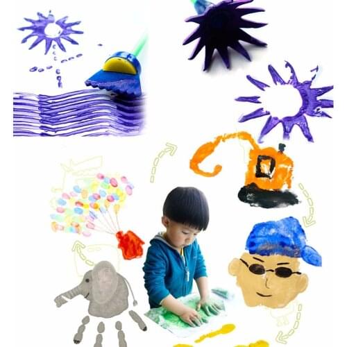 8Pcs/Set DIY Flower Graffiti Sponge Art Supplies Brushes Seal Painting Tool Funny Creative Toys for Kids Children Drawing Toy