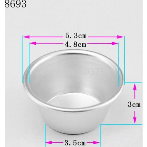 BAKEST 50pcs/lot Mini Wedding Round 3d Aluminum Alloy Cake Molds Baking Moulds DIY Bakeware Cake Cups