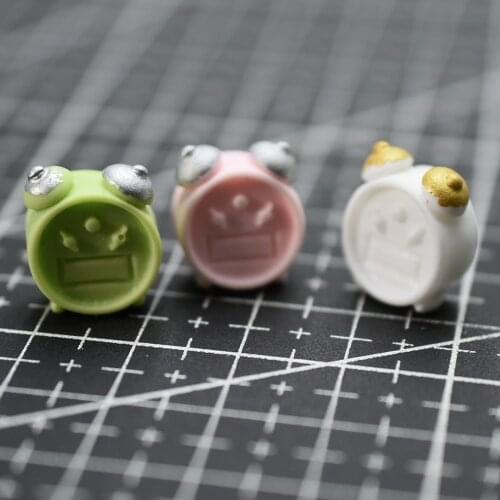 1pcs/lot resin Simulation cartoon alarm clock 15mm Cabochons Scrapbooking Hair Bow Center DIY Christmas decration