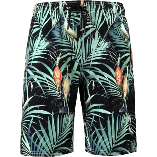 Tree birds 3xl 6xl quick dry plus size Beach Shorts Swimwear Men Swim Shorts Swimming men Swimsuit men bathing suit printed 313