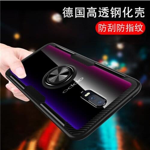 Coque Case for Oppo Reno 2Z 2F Reno 10X Zoom R17 Transparent Ring Stand Shell Shock Proof Hard Capa Case Cover Funda