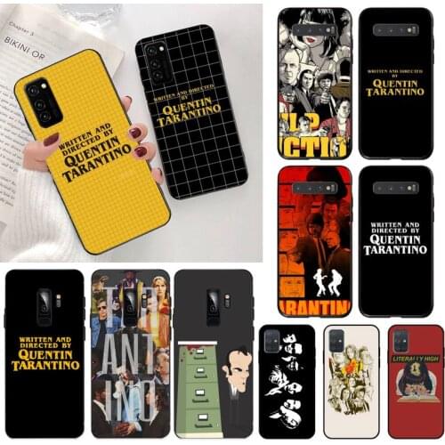 YJZFDYRM Written Directed Quentin Tarantino Black Phone Case for Samsung S20 plus Ultra S6 S7 edge S8 S9 plus S10 5G lite 2020
