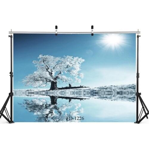 Ice Frozen Snowy Winter Photography Backdrops Photo Background 3D Vinyl Cloth Backdrop for Photo Studio Shooting Baby Photophone