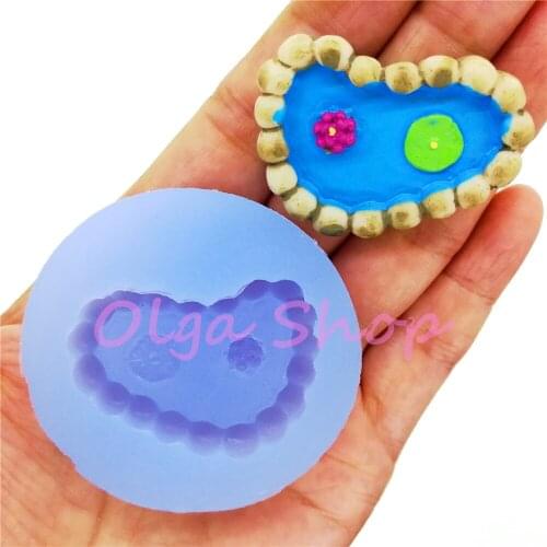 GYL649 40.2mm x 30.4mm Cake Silicone Mold Fondant Cake Decoration Candy Resin Clay Earrings Necklace Craft Soap Candle FOOD SAFE