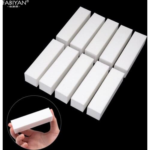 Lot 10 Pcs 4 way White Buffer Buffering Block Files Sanding Acrylic Nail Art Tips Manicure Tool Care Wholesale DIY