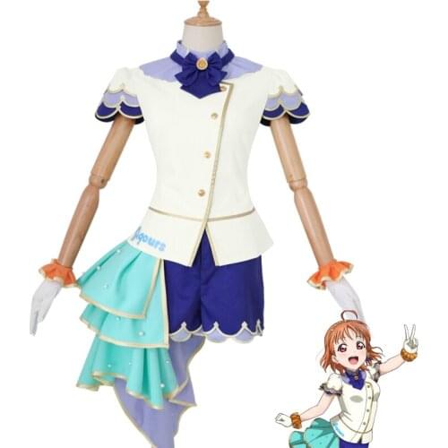 LoveLive Aqours All Stars Takami Chika Sakurauchi Riko Matsuura Kanan Cosplay Costume Women Girls Lovely Dress for Halloween