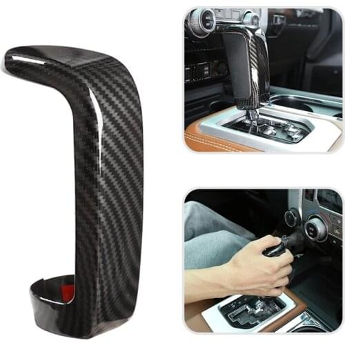 Carbon Fiber Center Console Gear Shift Head Cover Trim for Toyota- 2014- 2021