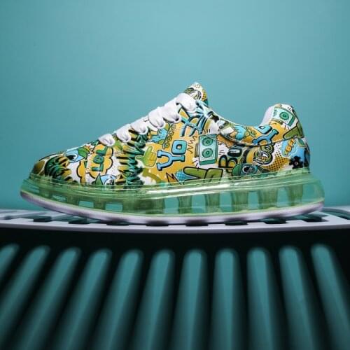 2021 new mens shoes summer trend all-match sports shoes casual shoes board shoes air cushion graffiti tide shoes