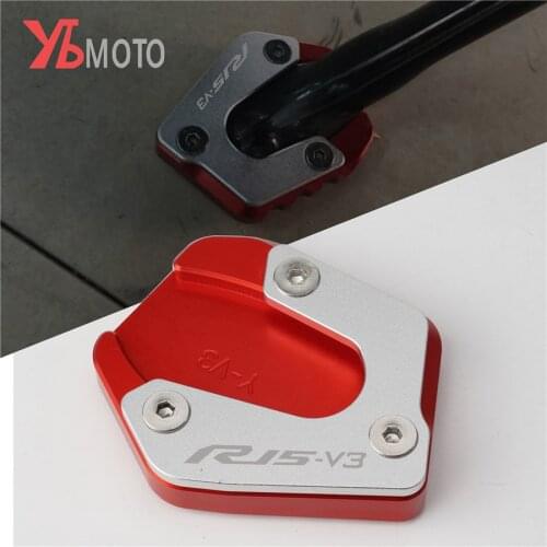 New arrivals for Yamaha YZF R15 V3 2017-2019 Motorcycle Accessories Side Kickstand Stand Plate Extension With logo