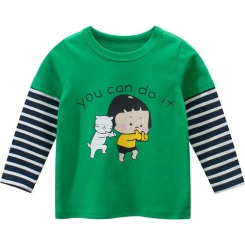 2-8T Toddler Kid Baby Girls Boys Clothes Long Sleeve T shirt Cute Sweet Funny Print Tee Shirt Cotton Basic Top cartoon tshirt