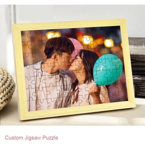 Custom Photo Jigsaw Puzzle with your Own picture Printing Puzzle Lover Gift A Jigsaw with 35Pcs Wood Photo Frame