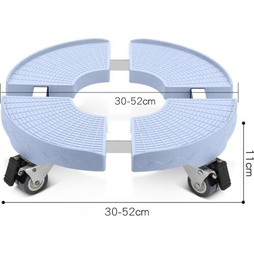 Movable Flower Pot Tray Remover Indoor Outdoor Rolling Rack Receptacle Round