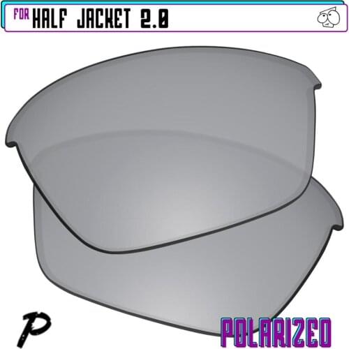 EZReplace Polarized Replacement Lenses for - Oakley Half Jacket 2.0 Sunglasses - Silver P