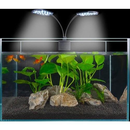 Practical Fish Tank Lamp Ultra Thin Aquarium Light Illumination Eye-protecting LED Aquarium Night Light with Clips Fish Supplies