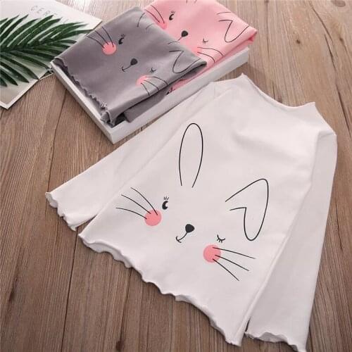 Baby Girl Kids Children Cartoon Rabbit Shirt Tees Sweater shirts