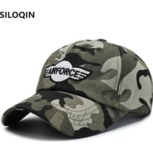 SILOQIN Snapback Cap Mens Cap Personality Camouflage Hat Cotton Baseball Cap Bone Dad Hats Adjustable Size Fashion Sports Caps