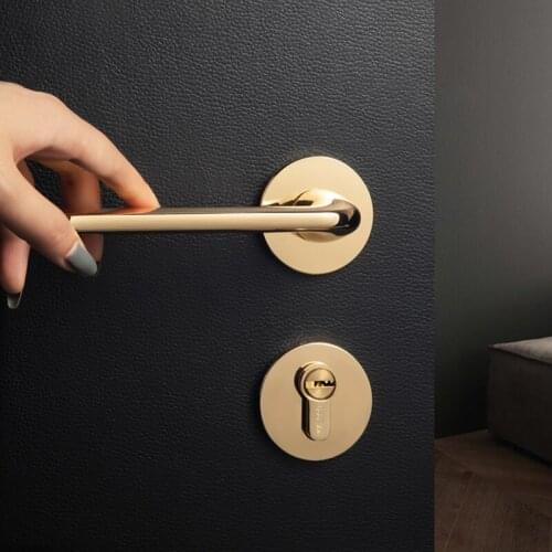 Nordic High-end Mute Room Door Lock Handle luxurious Interior Door Lock Anti-theft Door Lock Furniture Hardware Anti-wear