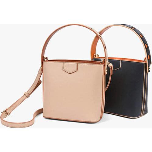 Viney bag 2020 new trendy bucket bag shoulder bag female leather handbag ins large capacity single shoulder messenger bag