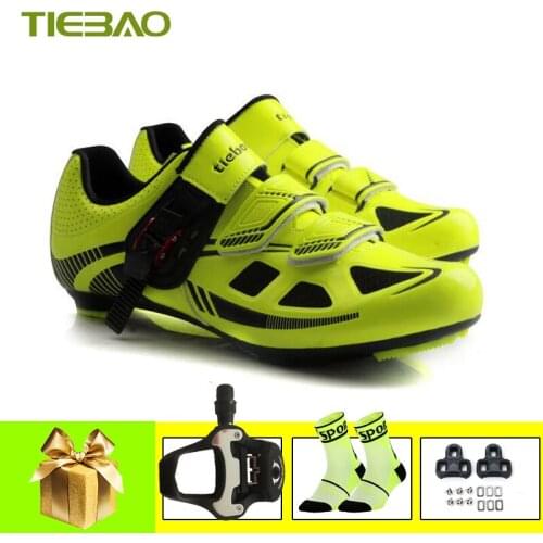 Tiebao Sapatilha Ciclismo Men SPD-SL Pedals Bicycle Riding Shoes Self-locking Athletic Bike Sneakers Zapatos Ciclismo