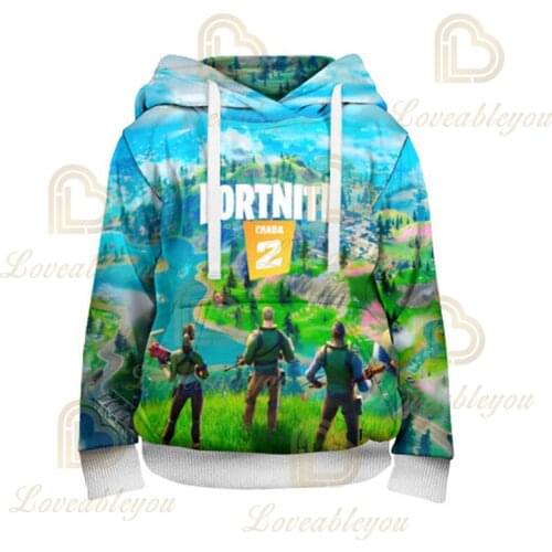Fortnite Sweatshirt Battle Game Victory Royale 3D Print Sudaderas Children Kids Boys Girls Tops Hoodies Baby Clothes