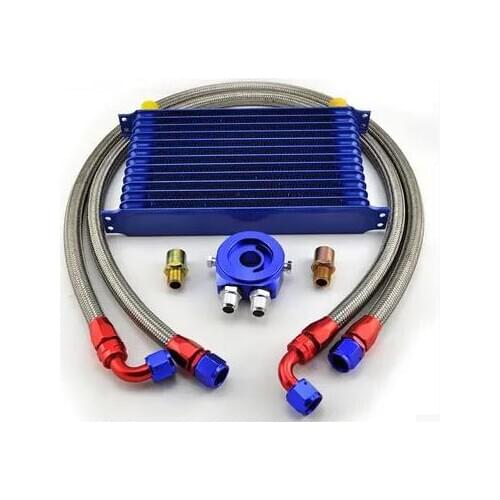 Universal TRUST Type Japanese 13rows AN10 oil cooler radiator kit+straight filter adaptor Relocation Sandwich Plate