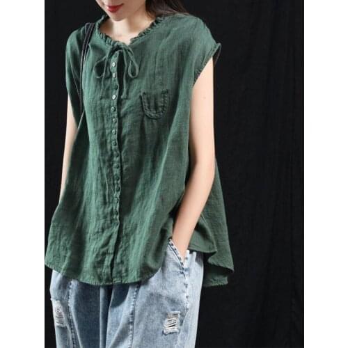 3XL Plus Size Female Tops Ladies Tank Tops 2021 Summer Fashion Casual Cotton Linen Clothing sleeveless Shirt Top Blouse
