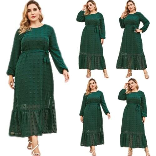 Abaya Muslim Women Long Dress Elegant Maxi Robe Islamic Clothing Kaftan Ramadan Arabic Plus Size Kaftan Loose Casual Turkey Gown