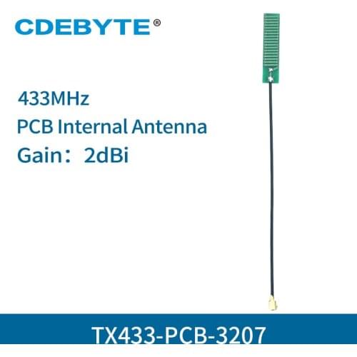 10pc/lot 433MHz Ominidirectional 2dbi Wifi Antenna PCB Internal IPEX Interface TX433-PCB-3207