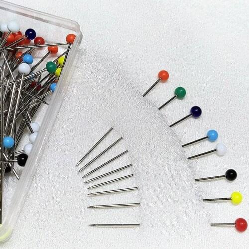 100pcs Positioning Needle Color Hand Knitting DIY Sewing Tool Accessories Wedding Brooch Pearl Positioning Needle