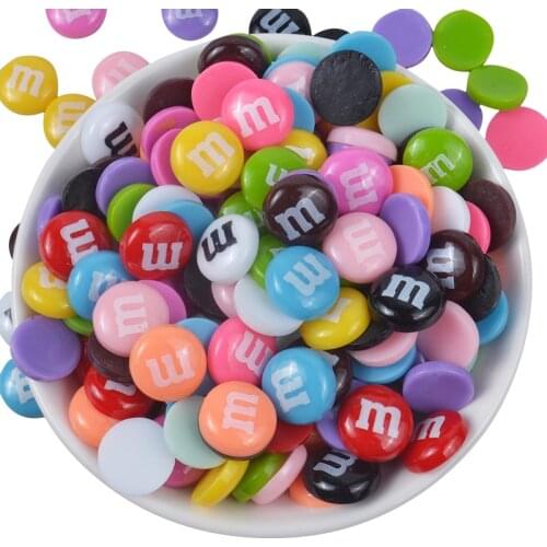 20/50Pcs Chocolate Bean Candy Resin Planar DIY Craft Supplies Phone Shell Kids Headwear Earrings Food toy Art Scrapbook Material
