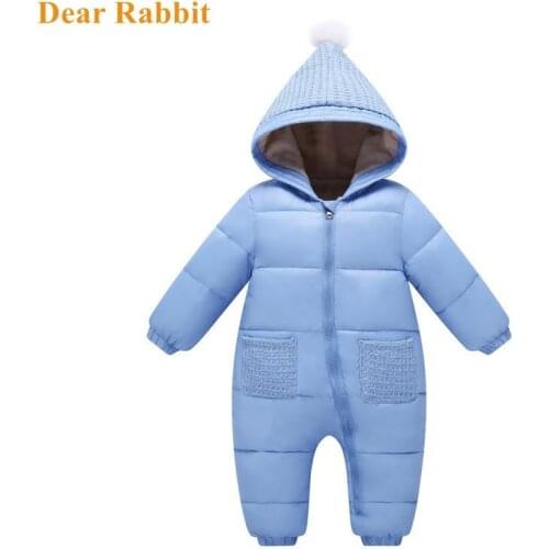 2020 Baby Snowsuit winter overalls Rompers Infant Boys Girl Plus velvet One-pieces Children cashmere suit Clothes warm Bodysuits