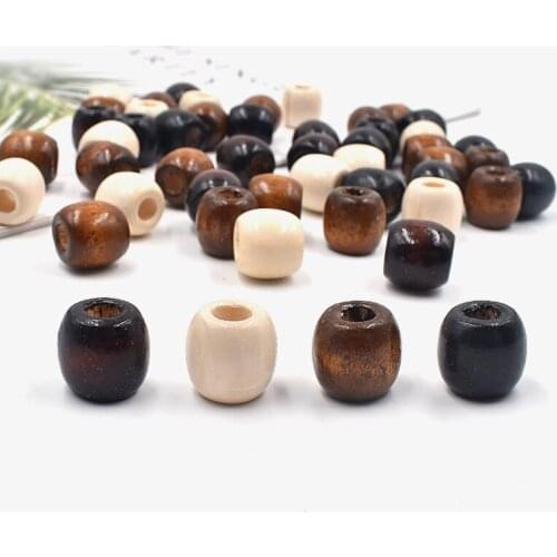 50pcs 17mm Colorful Round Wood Beads Set Natural Wooden Loose Beads Spacer Beads