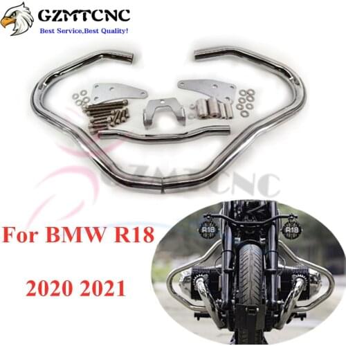 Motorcycle Accessories Highway R18 Engine Guard Bumper Crash Bars Stunt Cage Frame Protector for BMW R 18 2020 2021 Black Chrome