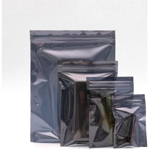 100pcs Anti Static Shielding Zip Lock Bag Resealable ESD Anti-static Instrument Chip Electronic Accessories Battery USB Pouches
